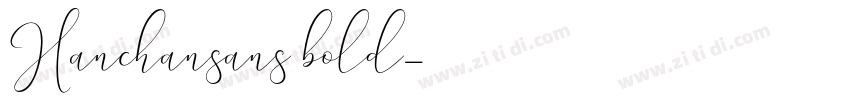 Hanchansans bold字体转换